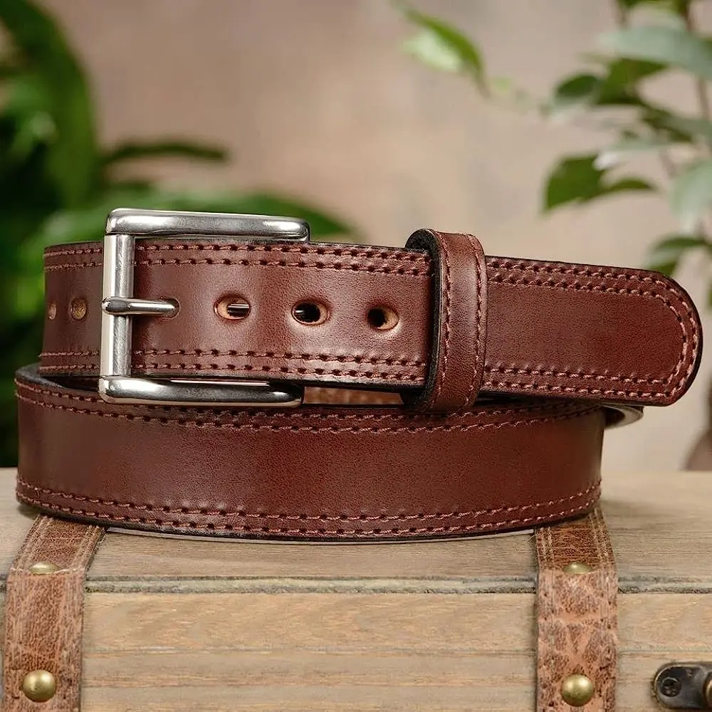 Plain Casual Leather Belt For Men – Luxury Brand Leather Belt Alloy Pin Buckle for Men