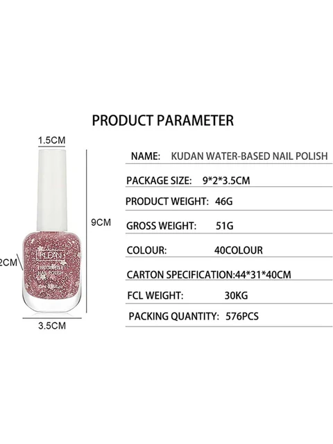 Peel Off Nail Paint Pink / Hot Pink and White - 3