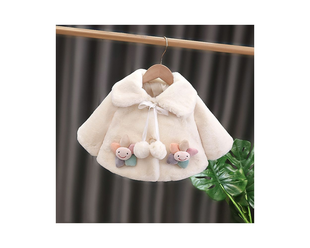Imported White Flower Patch Infant Coats Type Jackets For Baby