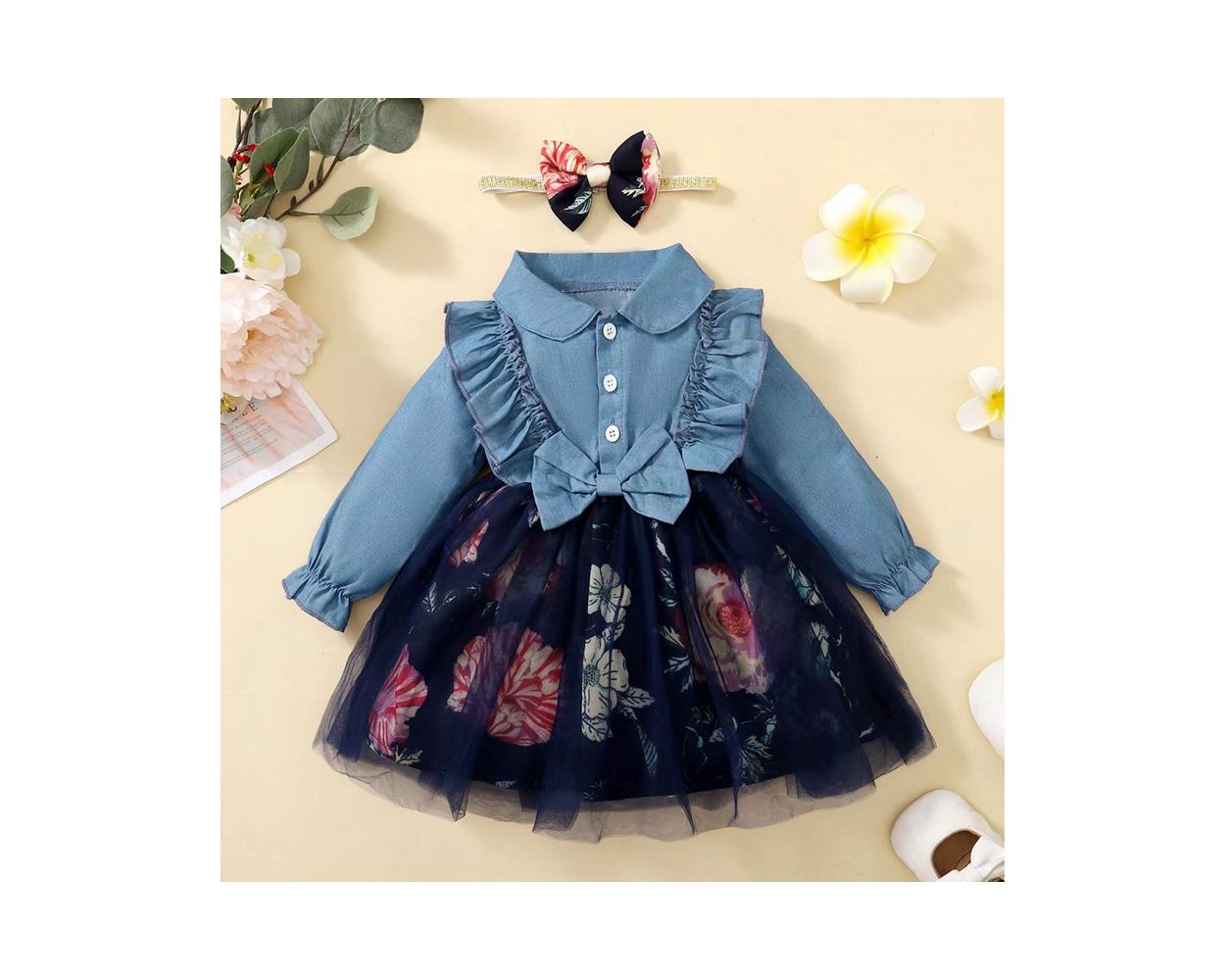 Adorable Imported Winter Frock For Baby Girls
