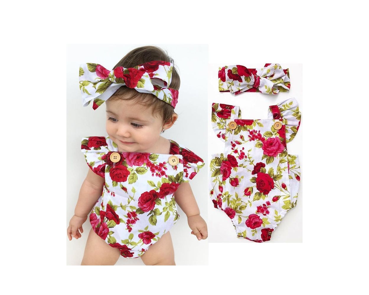 Stylish Floral Baby Girl Jumpsuit