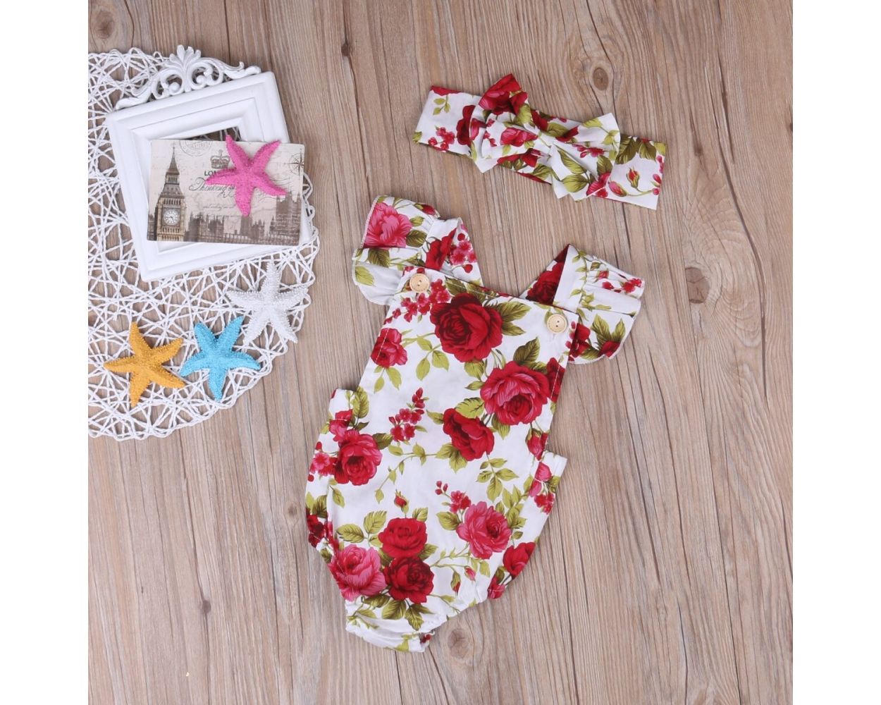 Stylish Floral Baby Girl Jumpsuit - 2