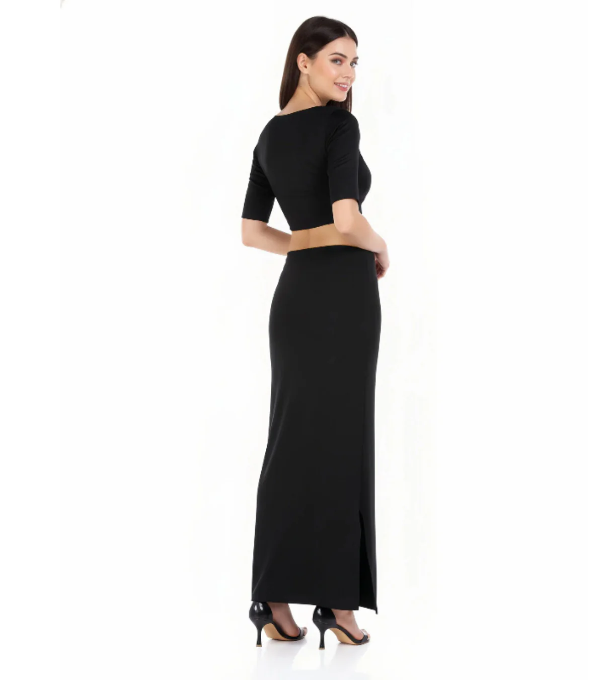 Stretchable Saree Shapewear – Black - 2