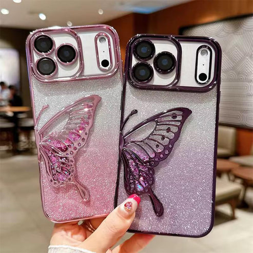 Shimmery Butterfly Glitter Case (Available in 6 colors) - 3
