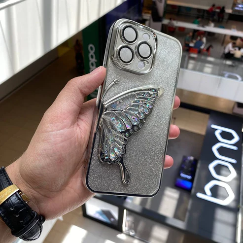 Shimmery Butterfly Glitter Case (Available in 6 colors) - 4