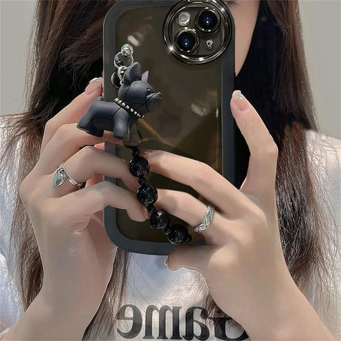 New Black Case with Dog Beads Chain - 2