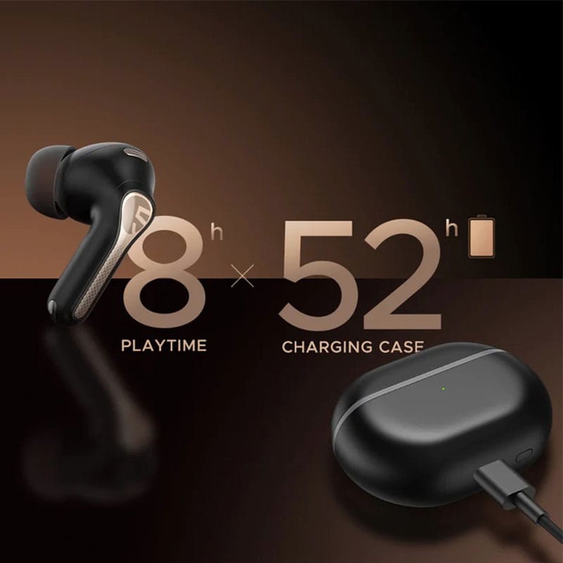 SoundPEATS Capsule3 Pro Wireless Earbuds with Hi-Res and LDAC, 43dB Hybrid Active Noise Cancelling Bluetooth Earphones with 6 Mics - Black - 4