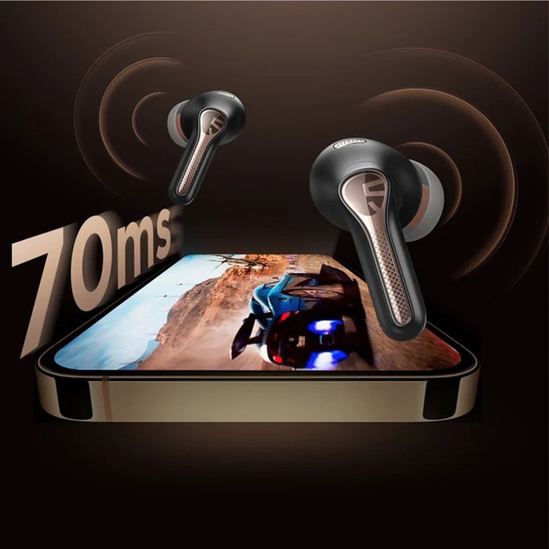 SoundPEATS Capsule3 Pro Wireless Earbuds with Hi-Res and LDAC, 43dB Hybrid Active Noise Cancelling Bluetooth Earphones with 6 Mics - Black - 3