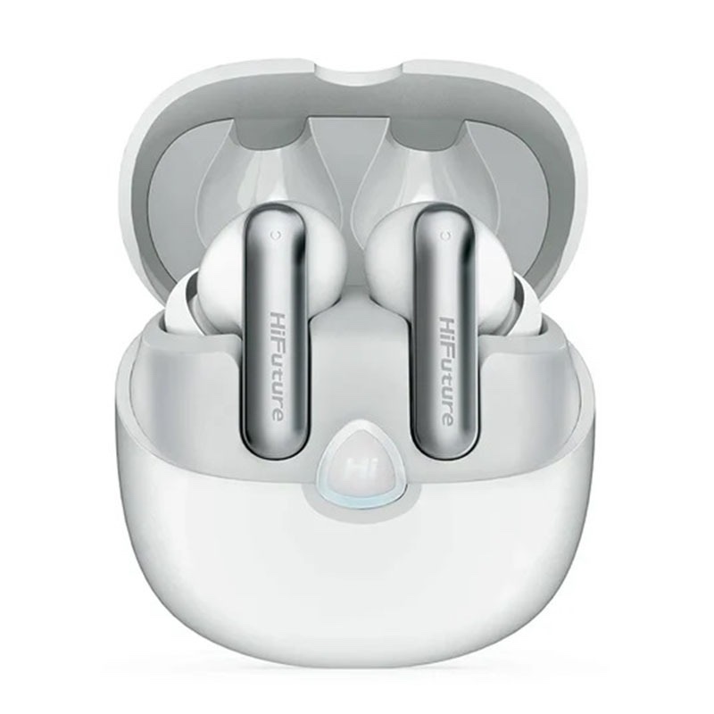 Hifuture SonicAir True Wireless Bluetooth Earphones with Bluetooth 5.3, ENC Noise Cancellation, 4 Microphones, 10mm Drivers - White - 2