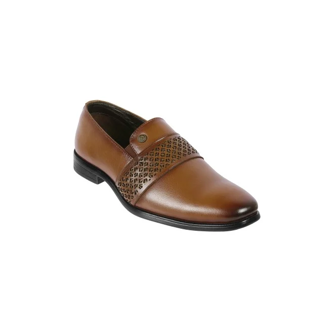 Men Tan Formal Moccasin - 2