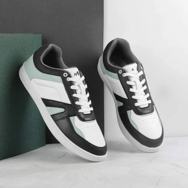 Men White-Blue Casual Sneakers
