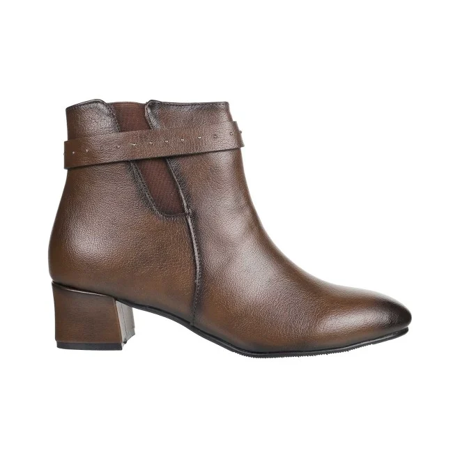 Women Brown Party Boots - 2