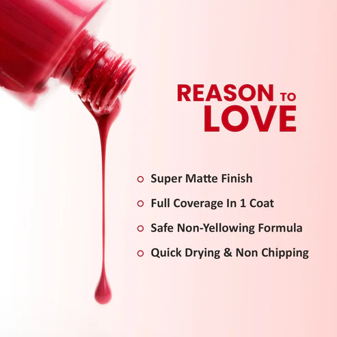 VERYMISS Premium Matte Nail Polish - 252 Rustic Red - 4