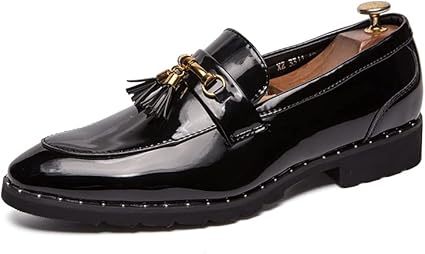 Men’s Leather Tassel Loafers – Classic Moccasin Shoes - 2