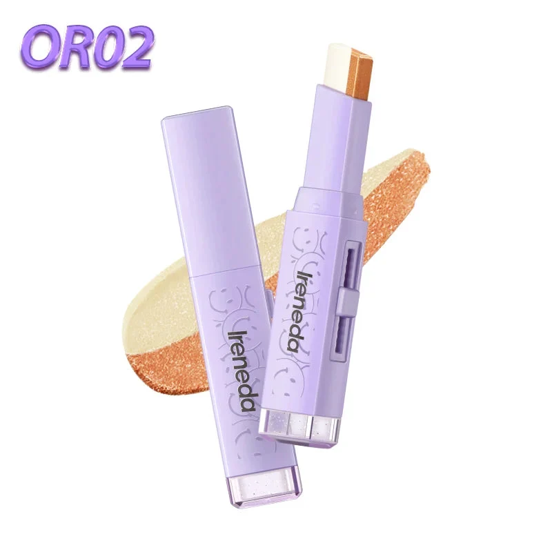 Eyeshadow Stick 2 In 1 Double Color Gradient Velvet Shadow Stick Eye Makeup Waterproof Lasting Shimmer Metallic Eyeshadow Makeup - 2