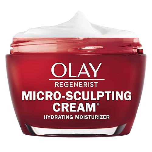 Olay Face Moisturizer, Regenerist Micro-Sculpting Cream for Women, Fragrance-Free - Anti-Aging, Anti-Wrinkle, Firming Skin Care - Triple Collagen Cream, Peptide, Hyaluronic Acid, Niacinamide, 1.7oz