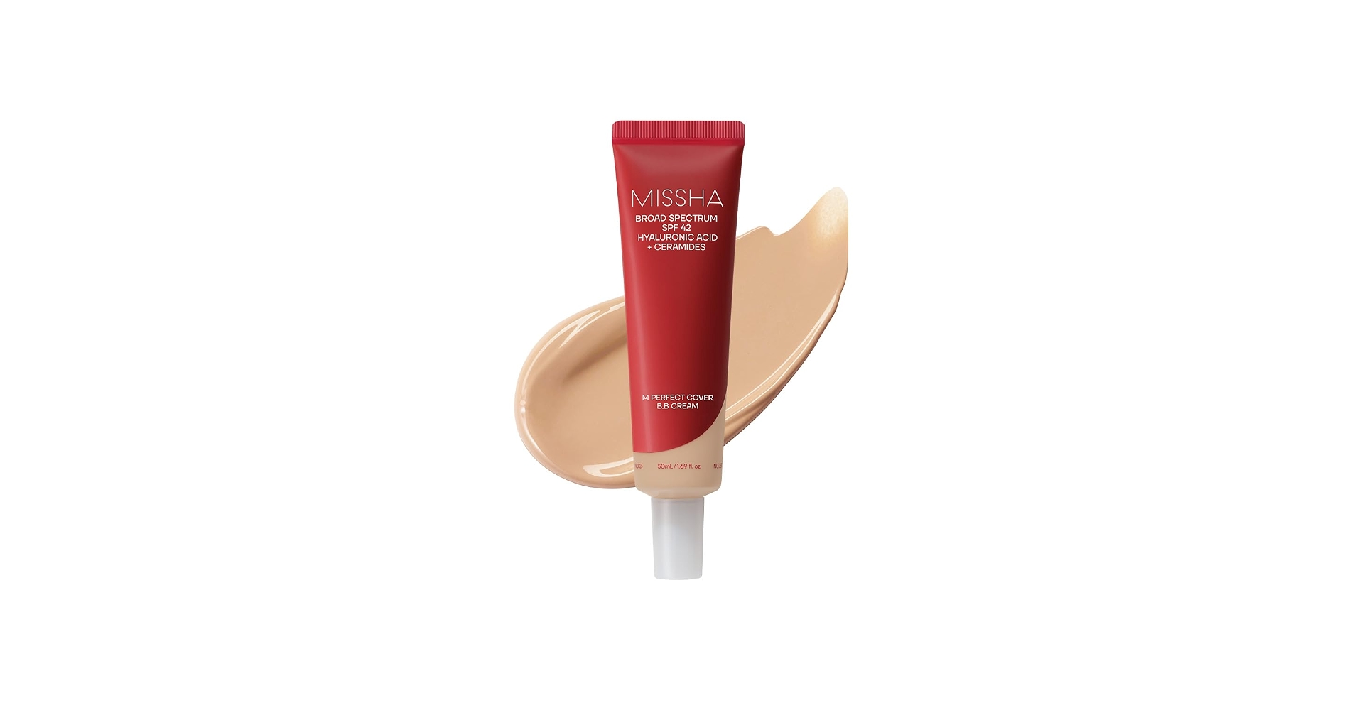 MISSHA M Perfect Cover BB Cream No.23 Natural Beige SPF 42 PA+++ 1.69 oz | Light-medium cool-neutral skin; tinted moisturizer for face, buildable coverage, smooth natural finish, daily wear - 2