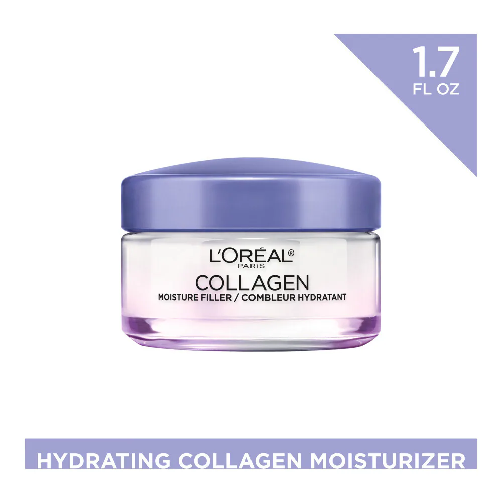 L’Oreal Paris Collagen Daily Face Moisturizer, Anti Aging Face Cream to Reduce Wrinkles and Provide Intense Hydration, 1.7