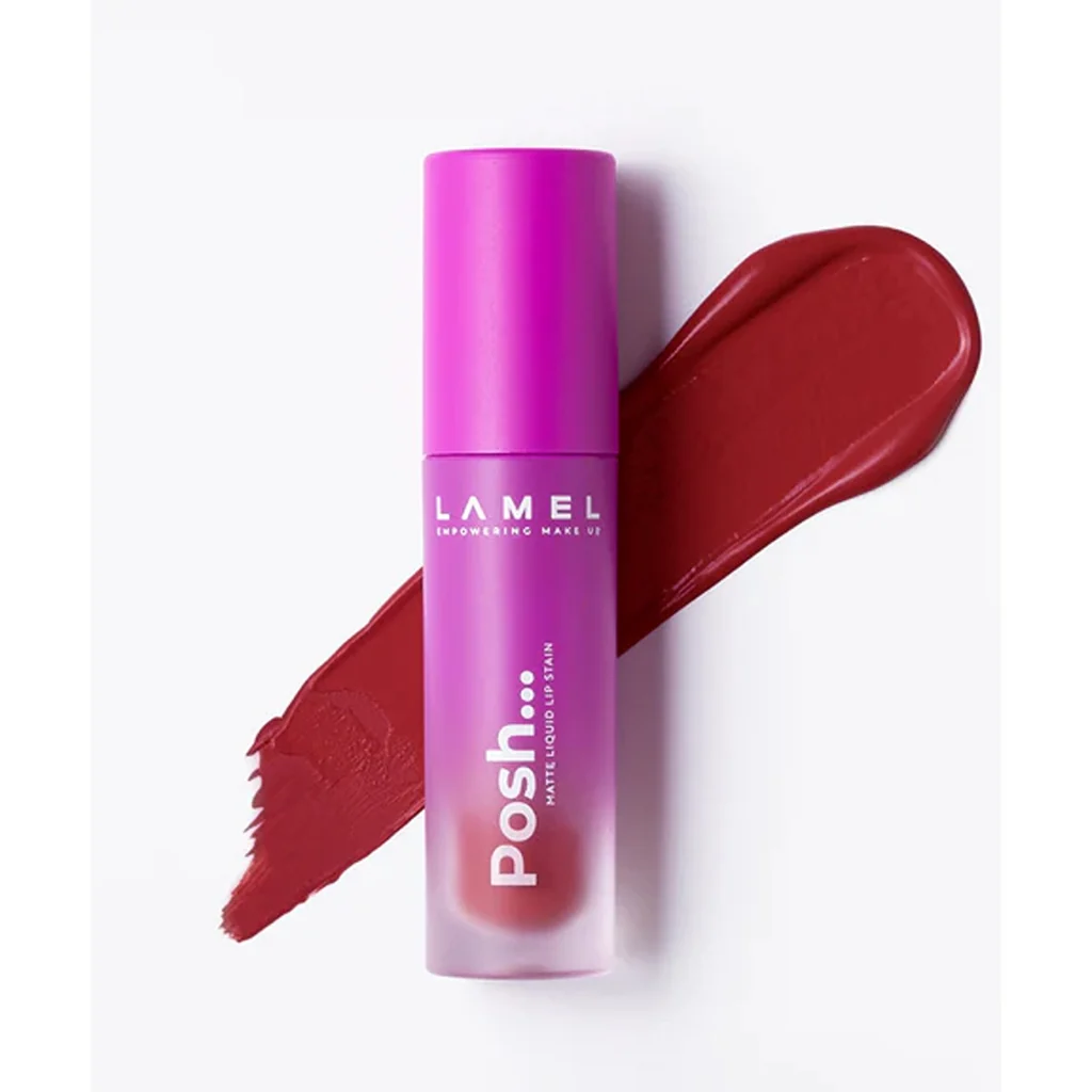 Lamel - Posh Matte Liquid Lip Stain - 407 Wine Red