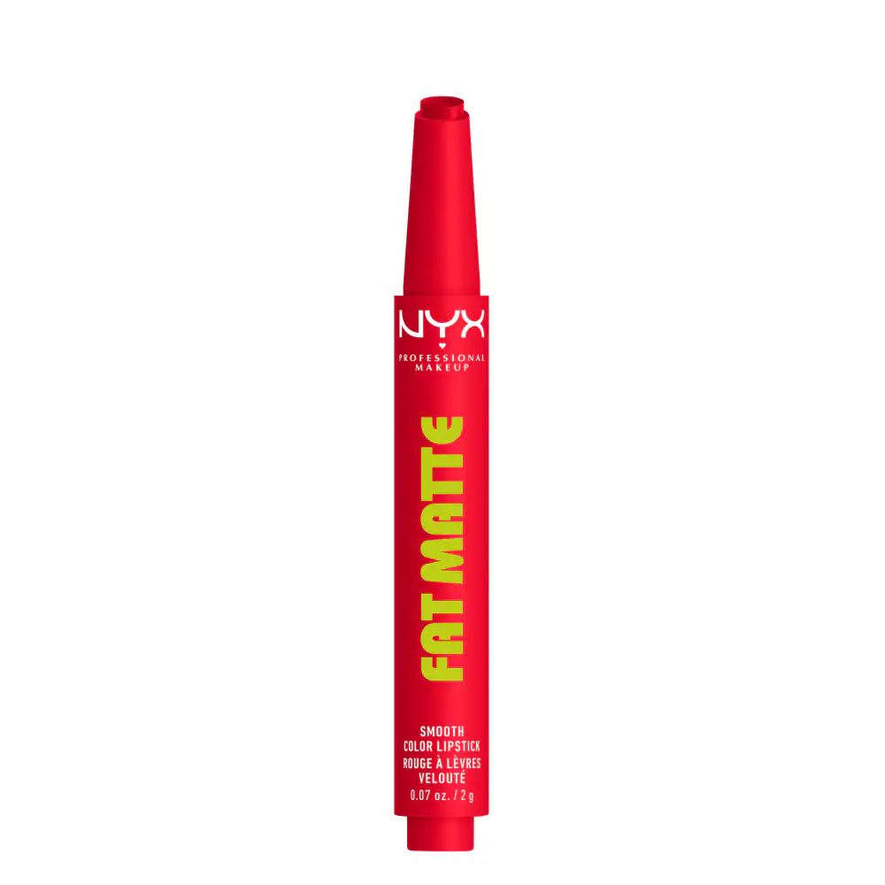 NYX PROFESSIONAL MAKEUP Fat Matte Lipstick, Pigmented, Smoothing, & Non-Drying Lip Crayon, Long Lasting Lip Makeup, Vegan & Cruelty Free - Fuzzy Flame (Red) - 2