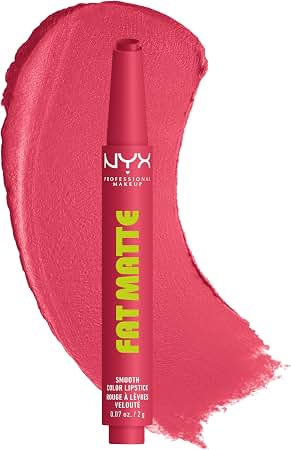 NYX PROFESSIONAL MAKEUP Fat Matte Lipstick, Pigmented, Smoothing, & Non-Drying Lip Crayon, Long Lasting Lip Makeup, Vegan & Cruelty Free - Rose Robe (Rose Nude) - 2