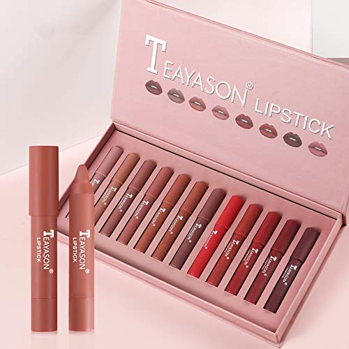 Pack Of 12 Matte Lipstick Multicolour Box