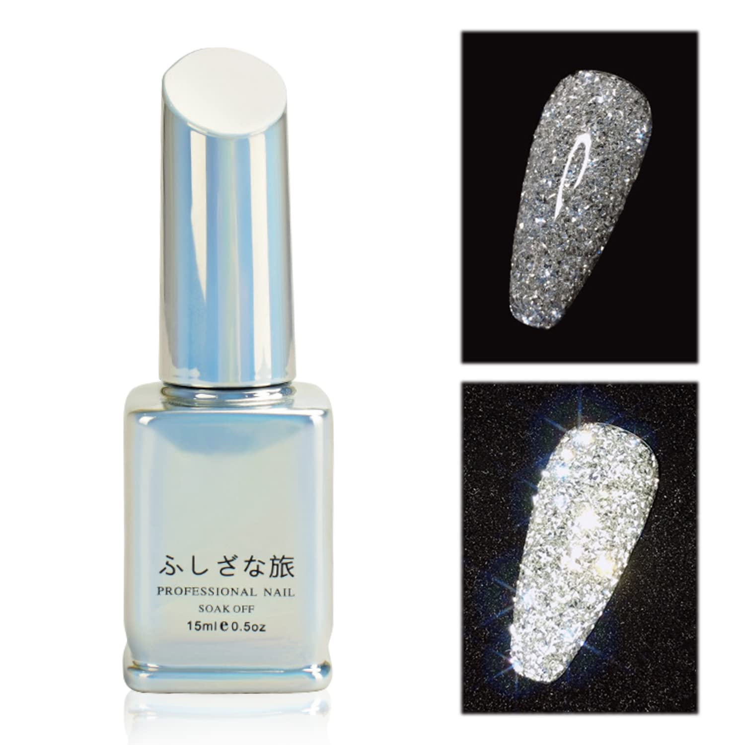 Diamond Blast.401 Silver Holographic Glitter Nail Polish Topper - 2