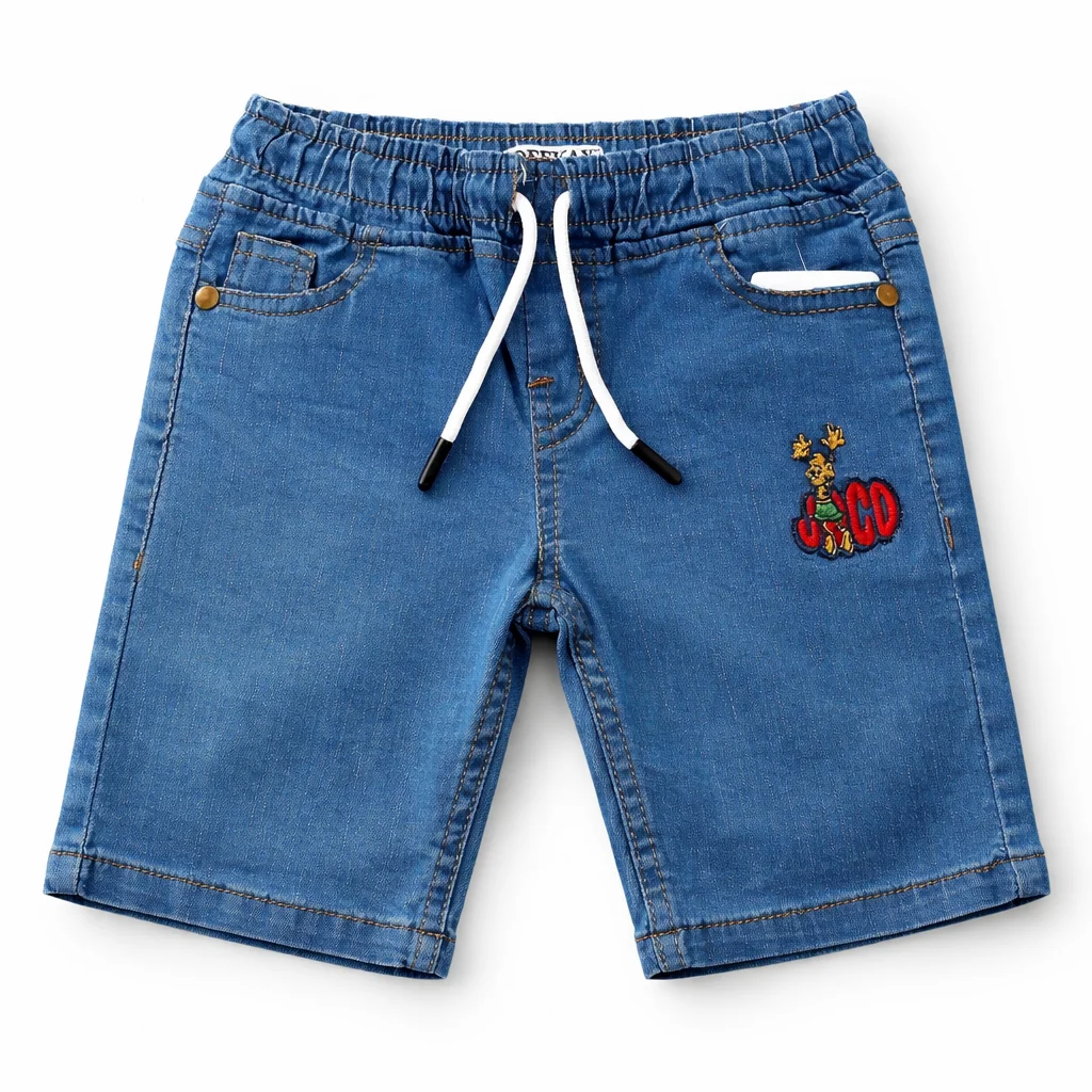 Boys Denim rigid Short Never Stop Dreaming-LT.Blue