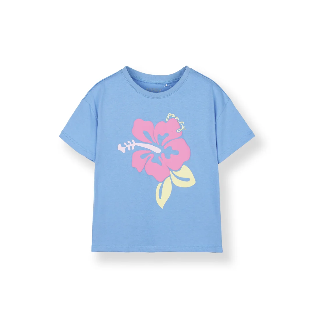 Girls Flower Blooming Cropped T-Shirt - 2