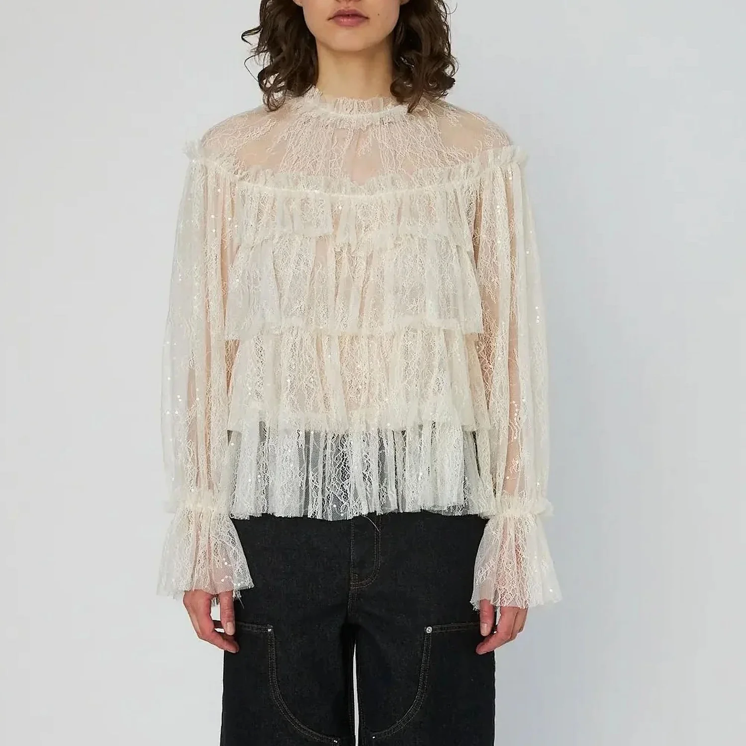Botanical Frill Lace Top - 2
