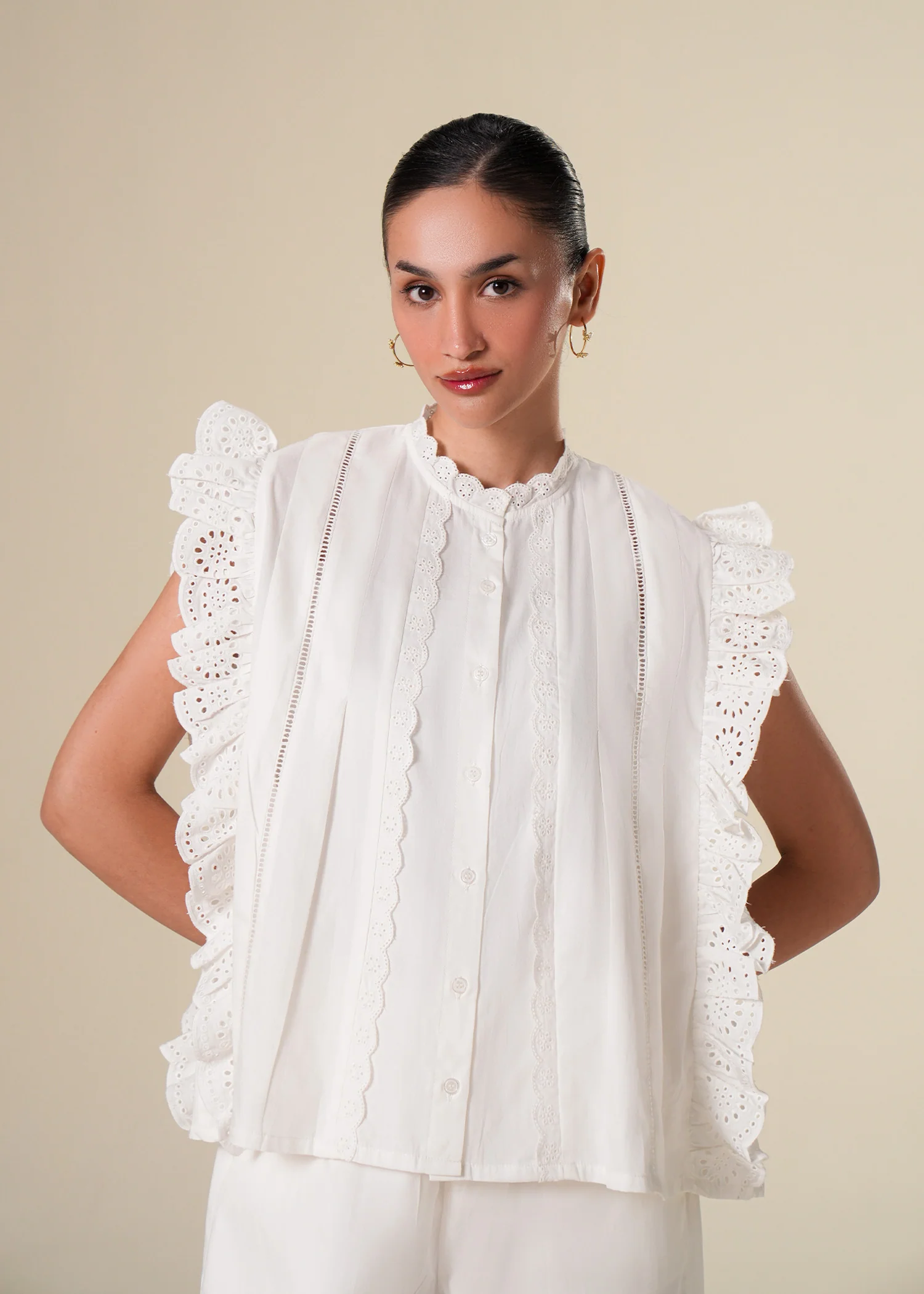 Botanical Frill Lace Top