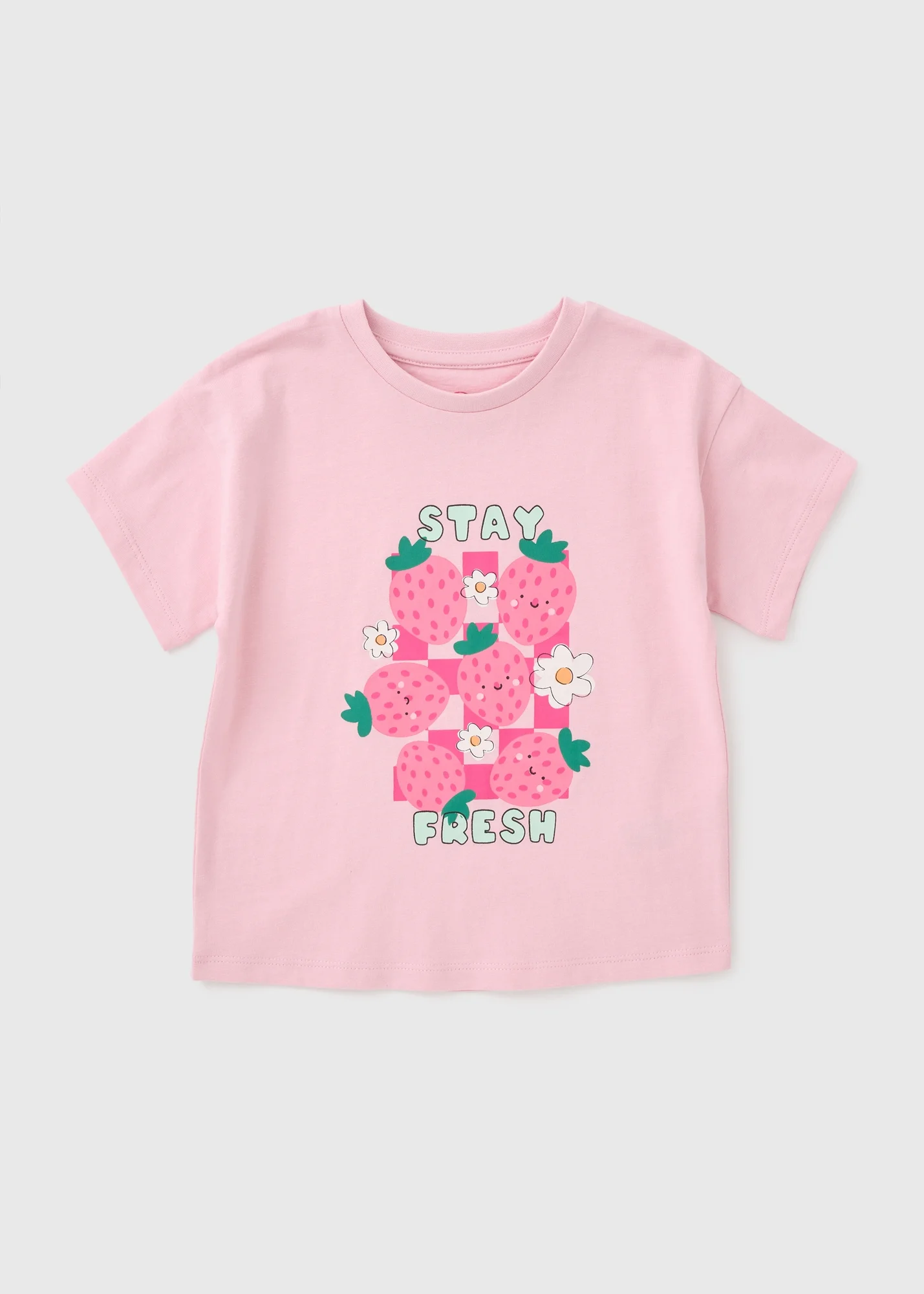 Baby Girl Purple Stich Strawberries T-Shirt - 2