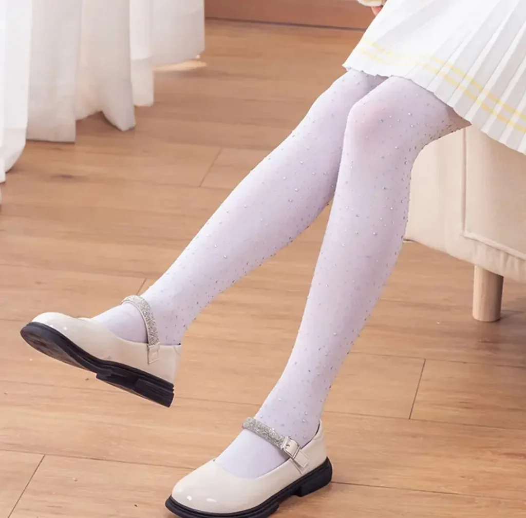Baby Girl Plain Off-White Tights