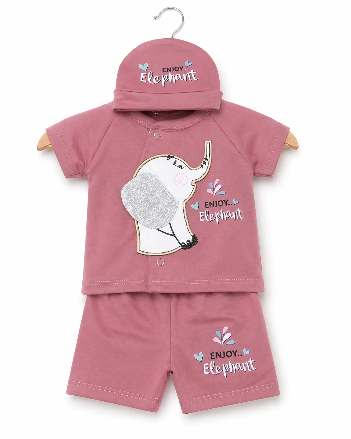 Baby Girl 9 Piece Starter Set Pink Elephant