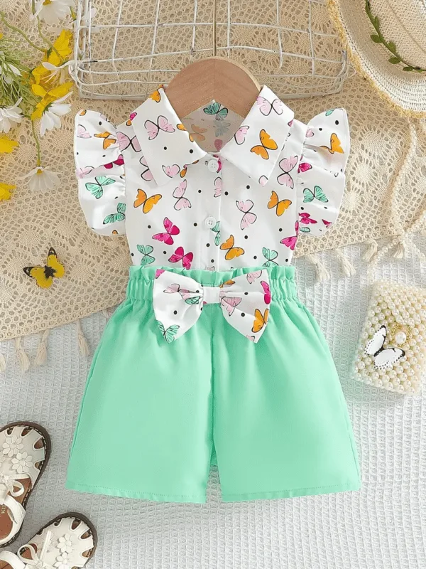 Wonder-Child Baby Girl 3 Piece Set Butterflies Print