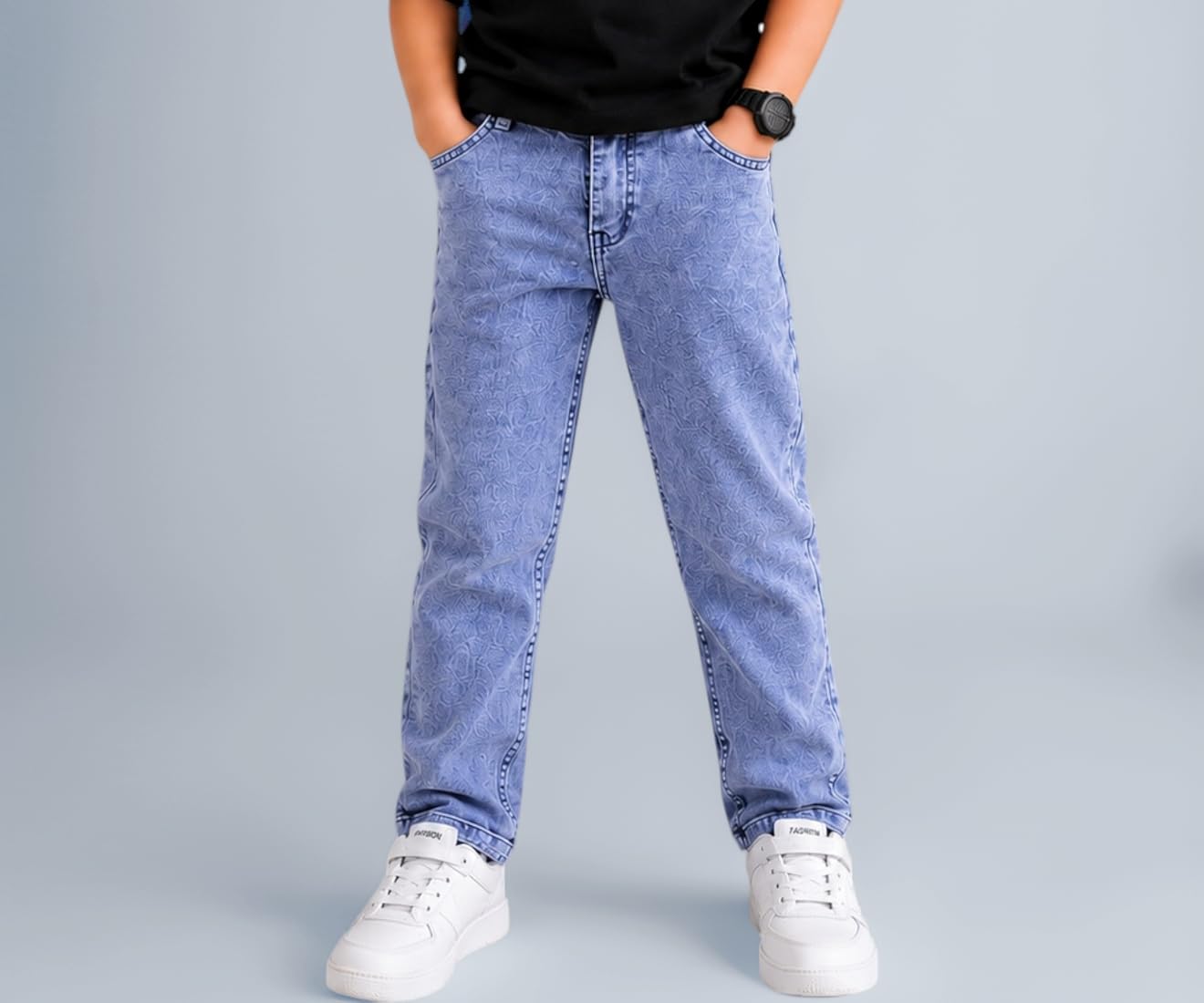 Boys Blue Straight Cut Denim Jeans - 2