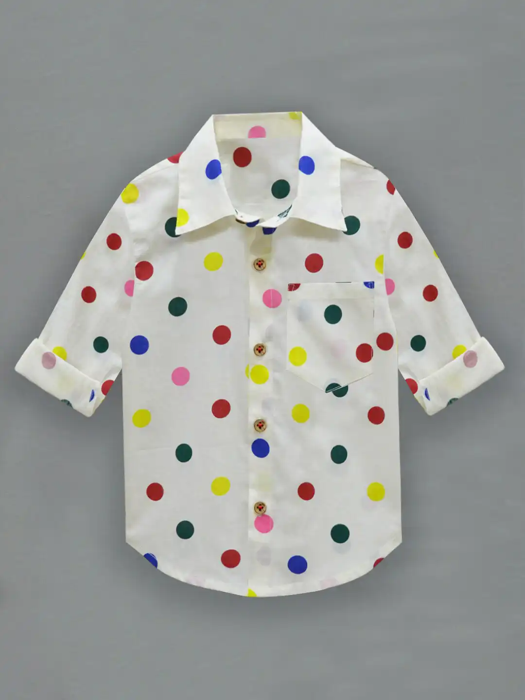 Boys Classic Dot Cotton Shirt - 2