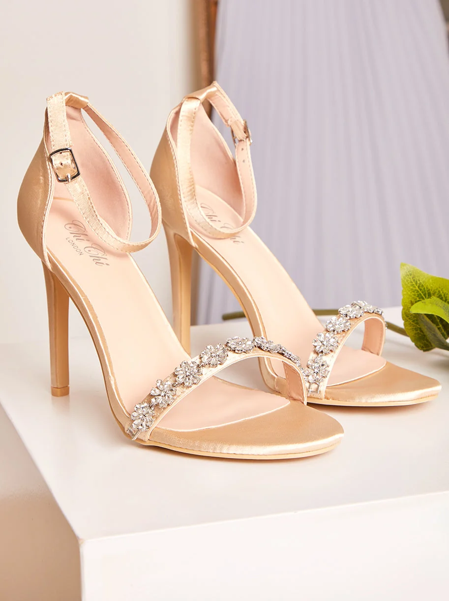 Embellished High Heel Sandals - CH324 - 2