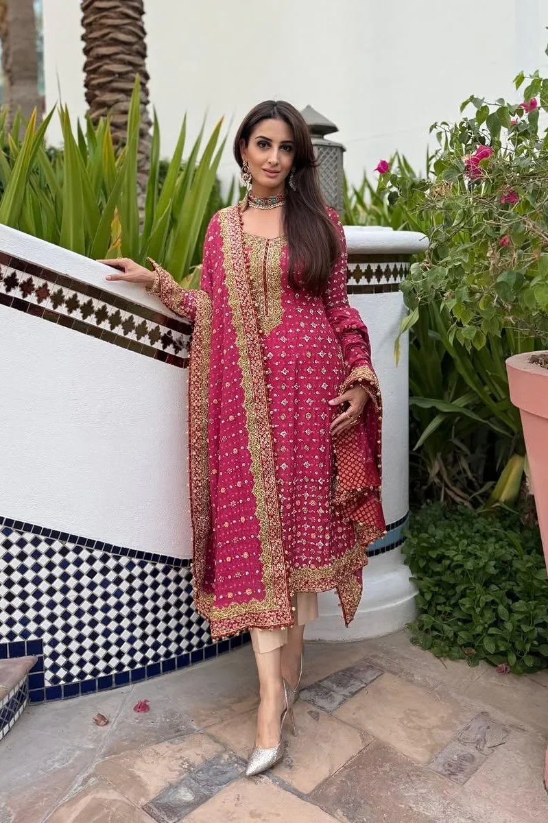 Poshkari Tie N Die Luxury Chiffon Embroidered Collection L-101