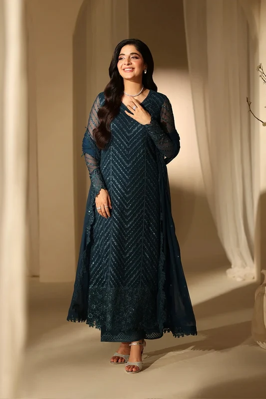 Azure - Euphoria - Luxury Chiffon Embroidered Unstitched 3 Piece