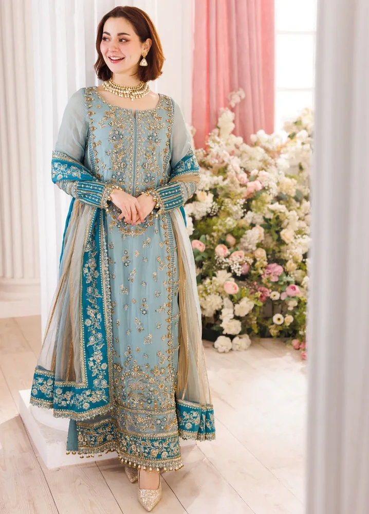 Charizma Luxury Embroidered Chiffon Unstitched 3Pc Suit DJ5-03 - 2