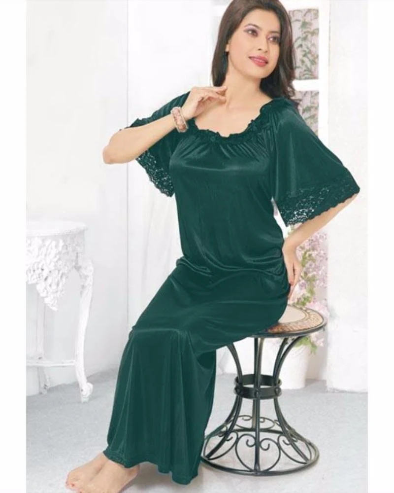 Maroon - FL-471 - Flourish Nightwear - 2
