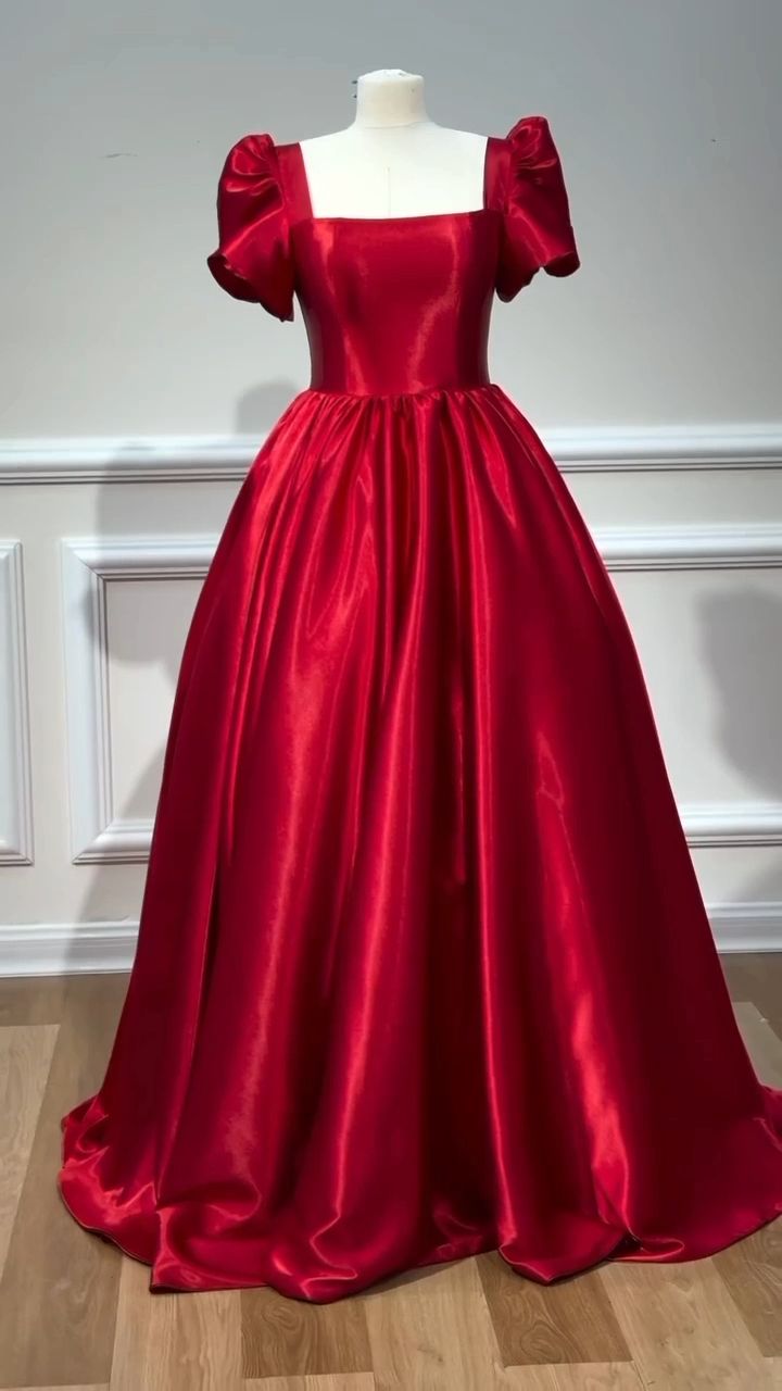 Dark Red - 100% Polyester Satin Gown - GWN 11 DR