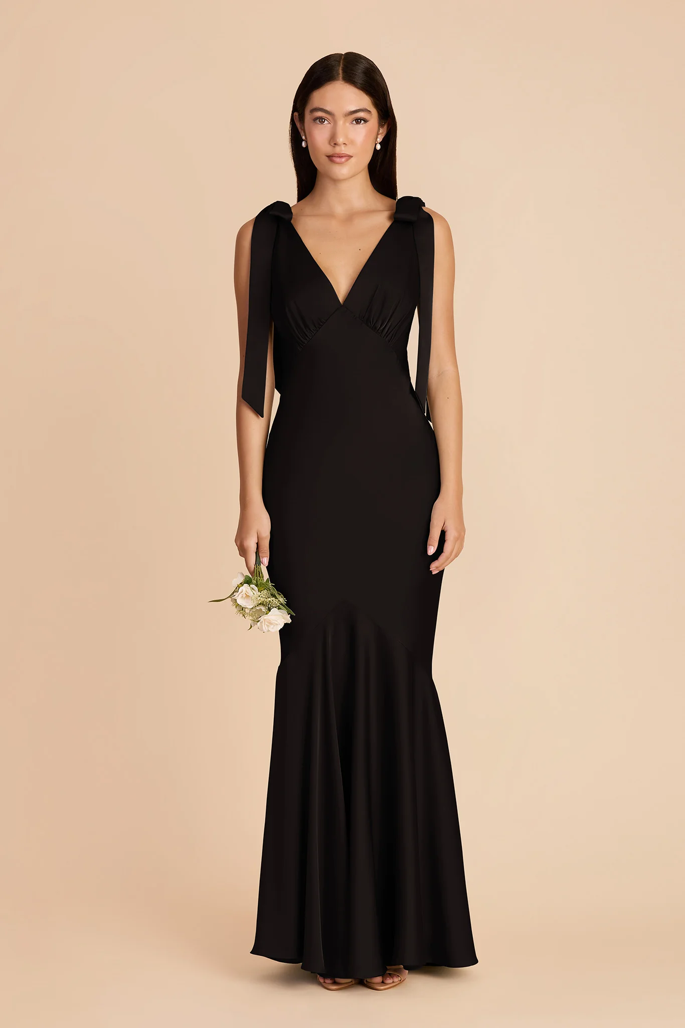 Black - 100% Polyester Satin Gown - GWN 11 BK - 2