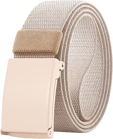 120CM Men Belts Double Loop Buckle Canvas - 2