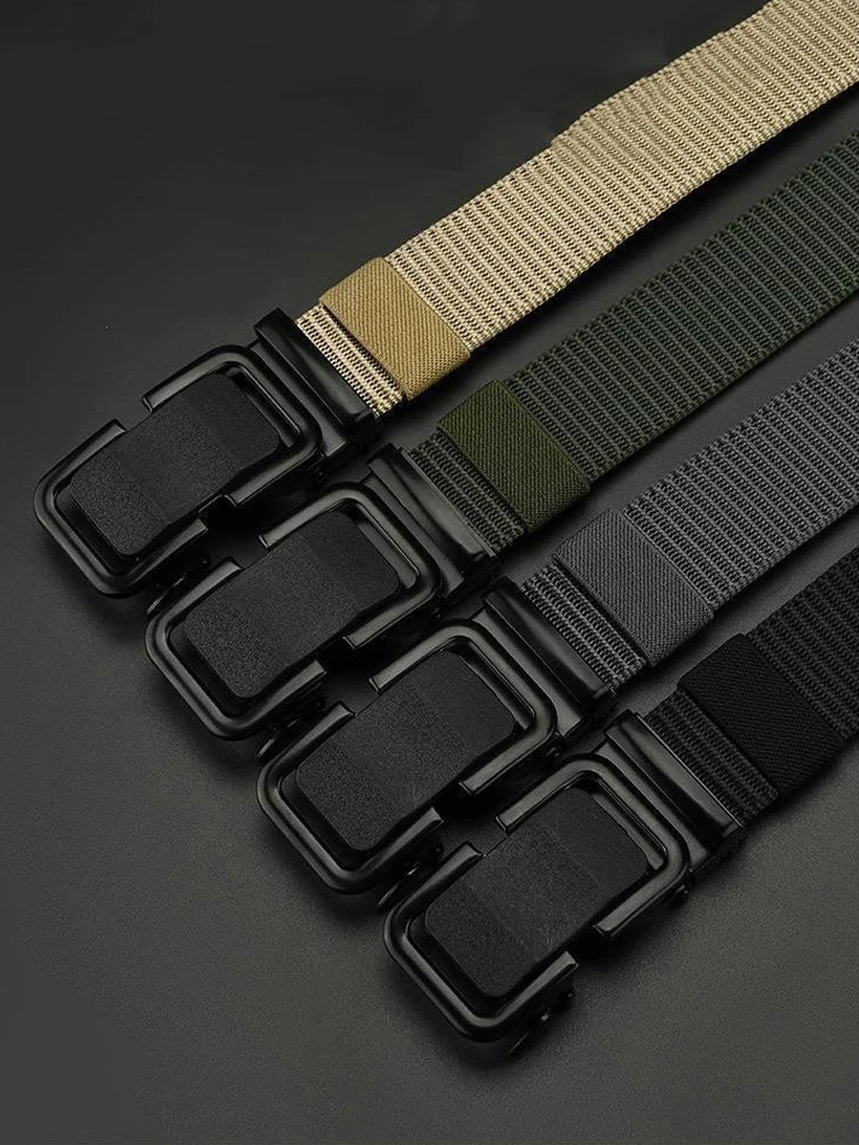 Belt, Nylon Canvas with Plastic Metallic & Adjustable Bukkel, for Men