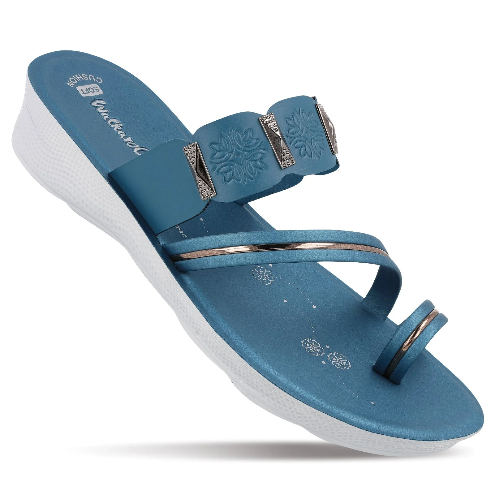 Blue Comfortable Women’s Daily Wear Chappal - 2