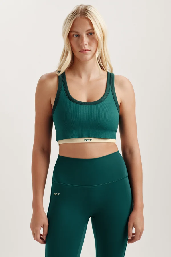 Forest Green Sports Bra & Legging Combo - 2