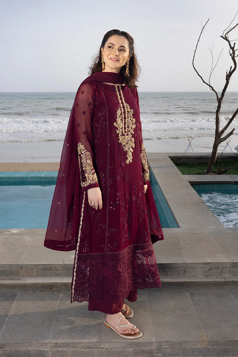 Chiffon Embroidered Unstitched 3 Piece - 2