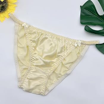 Women Silk Satin Panties Sexy Briefs Soft Fit Summer Beach Bikini Thong,G-String Perfect for Daily Underwear